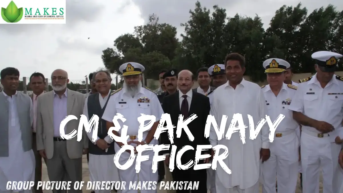 Chief Minister Sindh and Pakistan Navy officers with MAKES Pakistan director
